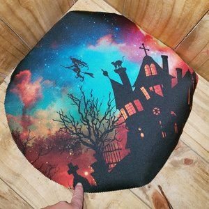 15.5" Flying Witch Galaxy Round Table Placemats Set of 4 Washable Polyester